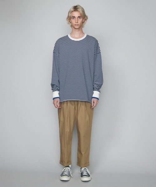 rehacer(レアセル)の「rehacer : Over Tuck Easy Pants / オーバータックイージーパンツ(チノパンツ・メンズ・ベージュ/スミクロ・SMALL/MEDIUM/LARGE)」の15枚目の写真