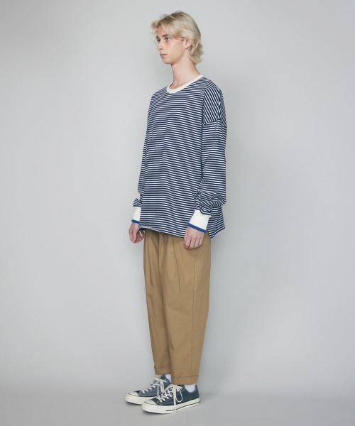 rehacer(レアセル)の「rehacer : Over Tuck Easy Pants / オーバータックイージーパンツ(チノパンツ・メンズ・ベージュ/スミクロ・SMALL/MEDIUM/LARGE)」の16枚目の写真