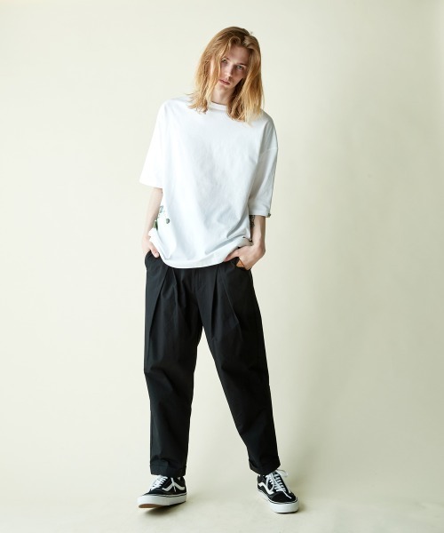 rehacer(レアセル)の「rehacer : Over Tuck Easy Pants / オーバータックイージーパンツ(チノパンツ・メンズ・ベージュ/スミクロ・SMALL/MEDIUM/LARGE)」の13枚目の写真