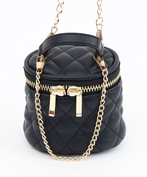 COOCO(クーコ)の「フェイクレザーキルティングマイクロミニバニティチャームショルダーBAG(ショルダーバッグ・レディース・ブラック/サックスブルー/オフホワイト/ピンク・9)」の16枚目の写真