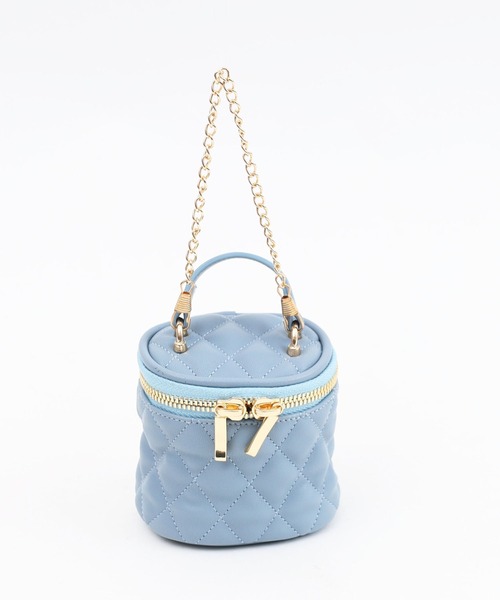 COOCO(クーコ)の「フェイクレザーキルティングマイクロミニバニティチャームショルダーBAG(ショルダーバッグ・レディース・ブラック/サックスブルー/オフホワイト/ピンク・9)」の19枚目の写真