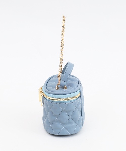 COOCO(クーコ)の「フェイクレザーキルティングマイクロミニバニティチャームショルダーBAG(ショルダーバッグ・レディース・ブラック/サックスブルー/オフホワイト/ピンク・9)」の20枚目の写真