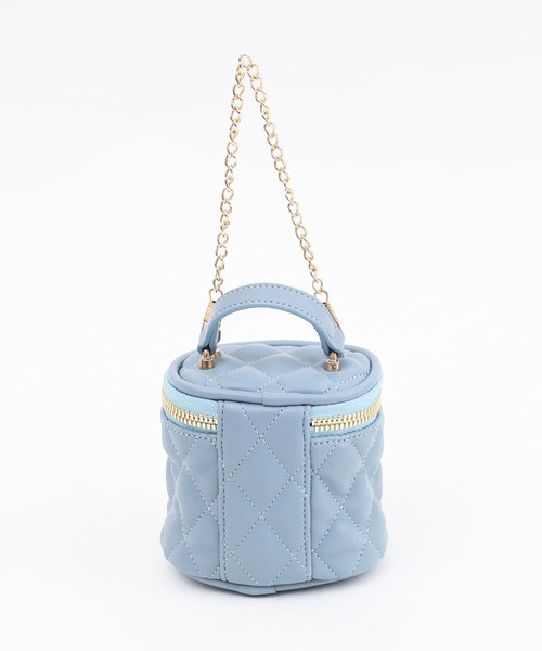 COOCO(クーコ)の「フェイクレザーキルティングマイクロミニバニティチャームショルダーBAG(ショルダーバッグ・レディース・ブラック/サックスブルー/オフホワイト/ピンク・9)」の21枚目の写真