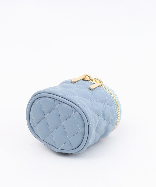 COOCO(クーコ)の「フェイクレザーキルティングマイクロミニバニティチャームショルダーBAG(ショルダーバッグ・レディース・ブラック/サックスブルー/オフホワイト/ピンク・9)」の22枚目の写真