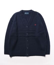 【BEVERLY HILLS POLO CLUB/ビバリーヒルズポロクラブ 】ワンポイントロゴ刺繍 Vネック カーディガン