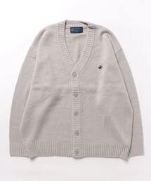 【BEVERLY HILLS POLO CLUB/ビバリーヒルズポロクラブ 】ワンポイントロゴ刺繍 Vネック カーディガン