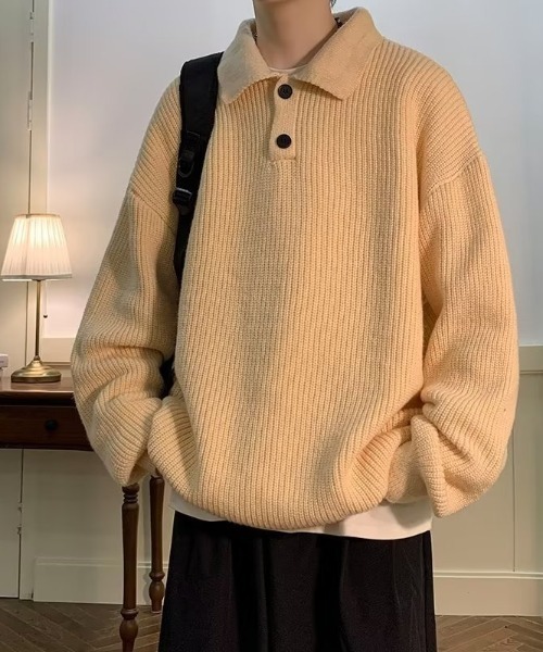 【たまごん 【プロフ必読】】Sovereign ニットポロ MULTI BORDER FEATHER KNIT CARDIGAN｜CONVERSE TOKYO