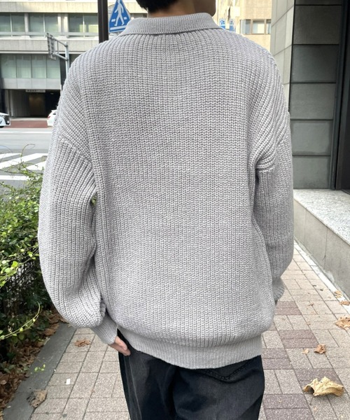 stein ニットポロ オーバーサイズ M stein ニットポロ オーバーサイズ M シュタイン stein オーバー