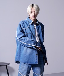 G.O.C | カットオフ ウエスタン オーバー デニムシャツ JKT(デニムジャケット)
