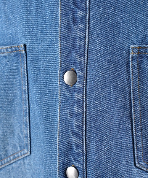 G.O.C（ジーオーシー）の「カットオフ ウエスタン オーバー デニムシャツ JKT（デニムジャケット・メンズ・ブラック/ブルー・MEDIUM/LARGE）」の15枚目の写真