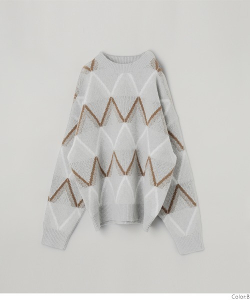 coca(coca)(コカ)の「メンズジオメパターン柄ニットトレーナー(ニット/セーター・メンズ・A/B・M/L)」の13枚目の写真