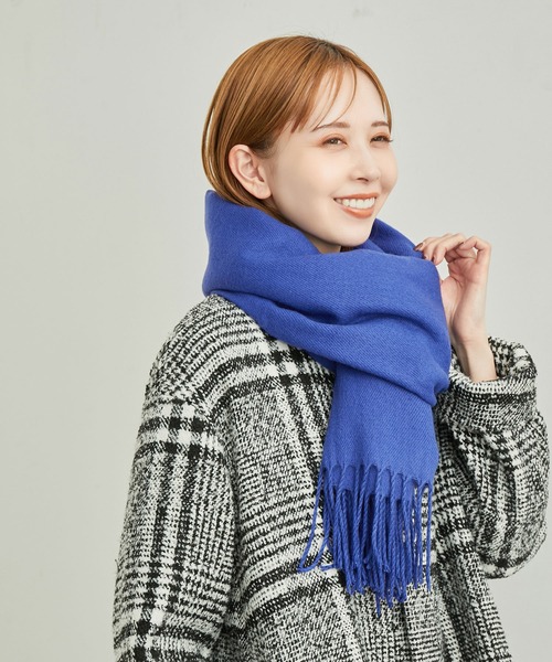 ROPE' PICNIC（ロペピクニック）の「アルガンオイル混カラーソリッドストール（ストール/ショール・レディース・ブルー/ブルー系その他4/キナリ/ブラック/ピンク系その他/ベージュ・FREE）」の4枚目の写真