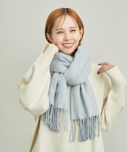 ROPE' PICNIC（ロペピクニック）の「アルガンオイル混カラーソリッドストール（ストール/ショール・レディース・ブルー/ブルー系その他4/キナリ/ブラック/ピンク系その他/ベージュ・FREE）」の5枚目の写真