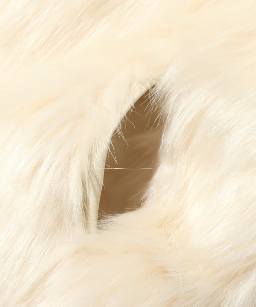 atmos pink（アトモスピンク）の「atmos pink ドッキングファーコート（その他アウター・レディース・アイボリー・FREE）」の4枚目の写真