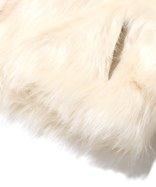 atmos pink（アトモスピンク）の「atmos pink ドッキングファーコート（その他アウター・レディース・アイボリー・FREE）」の6枚目の写真