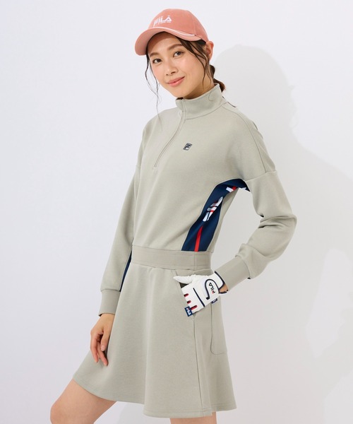 FILA GOLF(フィラゴルフ )の「【FILA GOLF:フィラゴルフ】レディースハーフジップワンピース ゴルフ(ワンピース・レディース・杢グレー/ブラック・X-LARGE/MEDIUM/LARGE)」の16枚目の写真