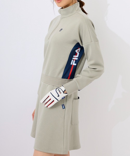 FILA GOLF(フィラゴルフ )の「【FILA GOLF:フィラゴルフ】レディースハーフジップワンピース ゴルフ(ワンピース・レディース・杢グレー/ブラック・X-LARGE/MEDIUM/LARGE)」の13枚目の写真