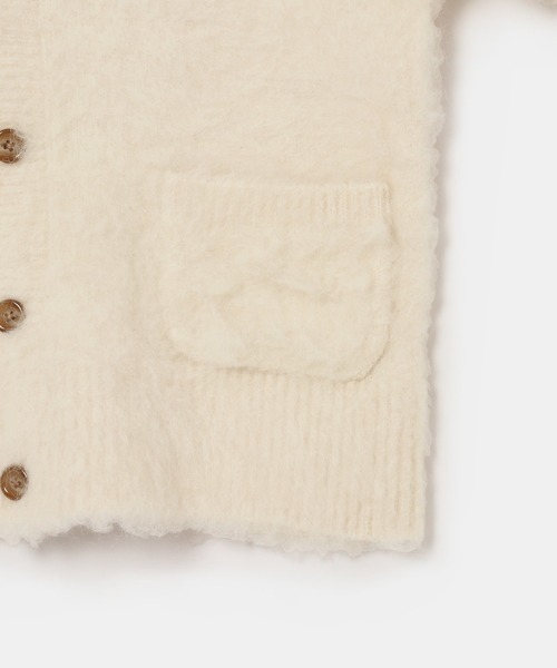 ROPE' PICNIC(ロペピクニック)の「【KIDS】リンクコーデ/シャギーVニットカーディガン(カーディガン/ボレロ・キッズ・キナリ/グリーン系その他・120/150/140/130/110)」の8枚目の写真