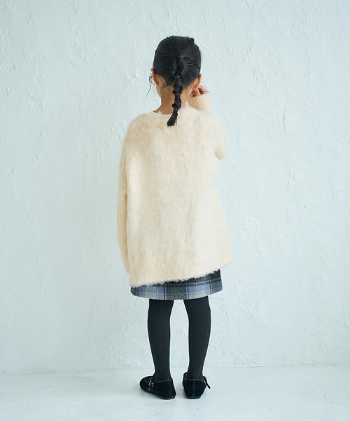 ROPE' PICNIC(ロペピクニック)の「【KIDS】リンクコーデ/シャギーVニットカーディガン(カーディガン/ボレロ・キッズ・キナリ/グリーン系その他・120/150/140/130/110)」の16枚目の写真