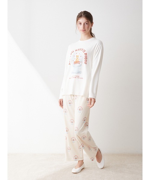 ジェラートピケ Holiday スノードームベア パジャマセット gelato pique SALE30%OFF ジェラートピケ ベビー HOLIDAY ベア裏
