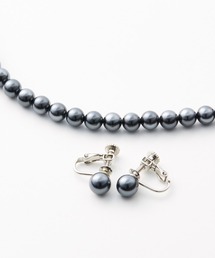 nissen（ニッセン）の「日本製 貝パール２点セット（人工真珠）（ロングネックレス＋イヤリング）（ネックレス）」