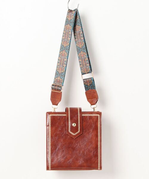 Burner（バーナー）の「【OKUOKU Recommend Select】ワイドショルダーベルト　スクエアショルダーバッグ　oku-bag-693660726183-15 Y（ショルダーバッグ・レディース・ブラック/ブラウン/ダークブラウン/ワイン・FREE）」の21枚目の写真