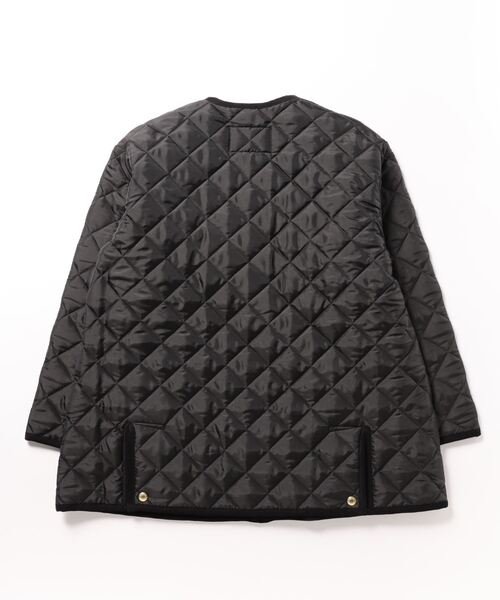 Traditional Weatherwear（トラディショナルウェザーウェア）の「ARKLEY MIDDLE A-LINE（ノーカラージャケット・レディース・ブラック/カーキ・34/36）」の5枚目の写真