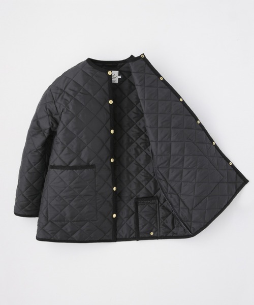 Traditional Weatherwear（トラディショナルウェザーウェア）の「ARKLEY MIDDLE A-LINE（ノーカラージャケット・レディース・ブラック/カーキ・34/36）」の3枚目の写真