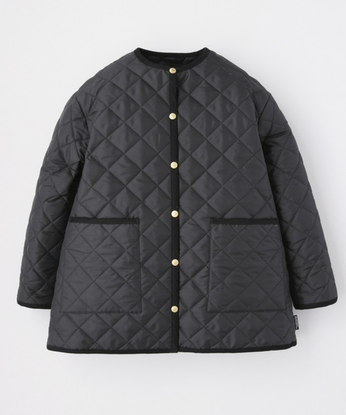 Traditional Weatherwear（トラディショナルウェザーウェア）の「ARKLEY MIDDLE A-LINE（ノーカラージャケット・レディース・ブラック/カーキ・34/36）」の14枚目の写真