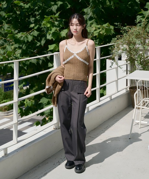 UNE MANSION(ユヌマンション)の「【2023F/W新作アイテム】フリルレースニットキャミソール&ニットカーディガンSET(セットアップ・レディース・ブラック/ブラウン/グレー・FREE)」の21枚目の写真