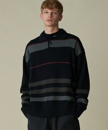 NANO universe | ｢GriffinHartland｣別注ボーダーニットポロ(ニット/セーター)