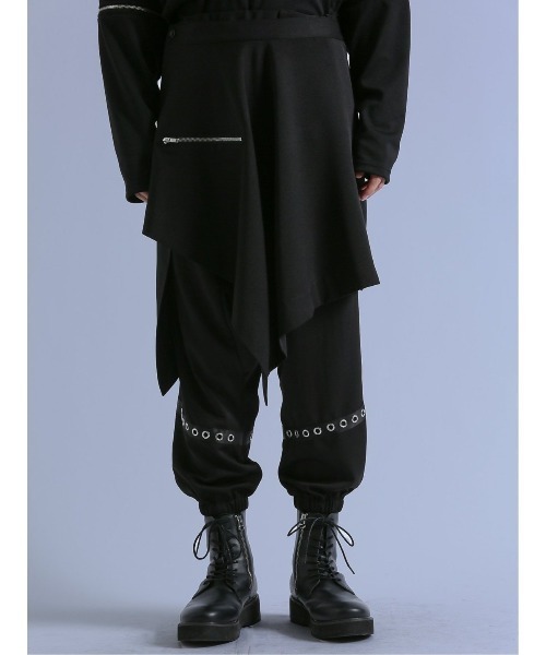 semantic design（セマンティックデザイン）の「セマンティックデザイン×PSYCHONATION スカート脱着 サルエルパンツ（その他パンツ・メンズ・ブラック/レッド/ホワイト×ブラック・LARGE/MEDIUM）」の7枚目の写真