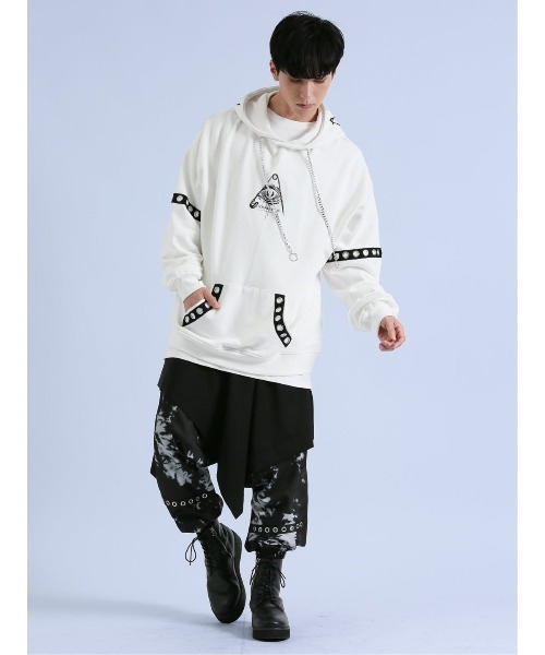 semantic design（セマンティックデザイン）の「セマンティックデザイン×PSYCHONATION スカート脱着 サルエルパンツ（その他パンツ・メンズ・ブラック/レッド/ホワイト×ブラック・LARGE/MEDIUM）」の22枚目の写真