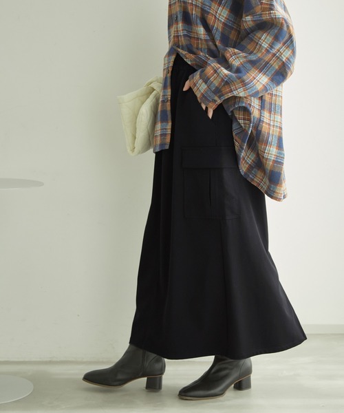 ROPE' PICNIC（ロペピクニック）の「カーゴスカート（スカート・レディース・カーキ/ベージュ/ブラック・38/36）」の6枚目の写真