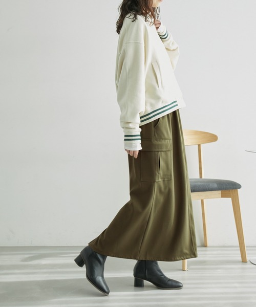 ROPE' PICNIC（ロペピクニック）の「カーゴスカート（スカート・レディース・カーキ/ベージュ/ブラック・38/36）」の10枚目の写真