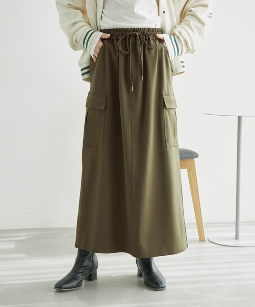 ROPE' PICNIC（ロペピクニック）の「カーゴスカート（スカート・レディース・カーキ/ベージュ/ブラック・38/36）」の11枚目の写真