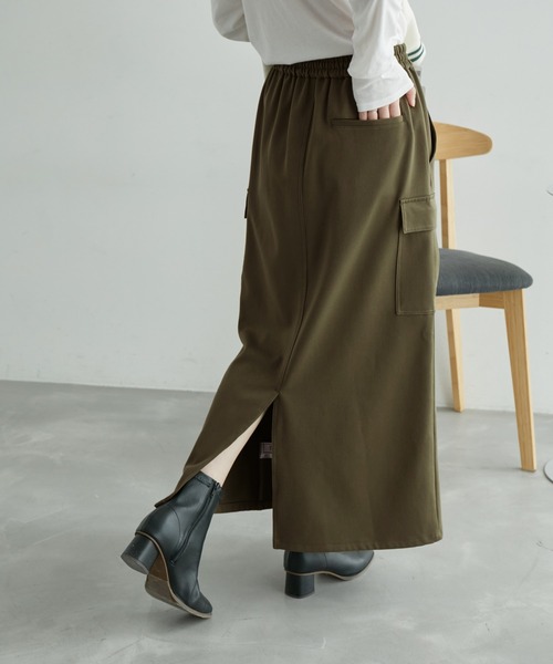 ROPE' PICNIC（ロペピクニック）の「カーゴスカート（スカート・レディース・カーキ/ベージュ/ブラック・38/36）」の12枚目の写真