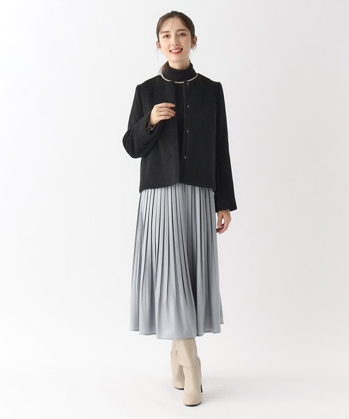 index（インデックス）の「◆≪S-LLsize≫ バイカラータートルネック フレアスリーブニット【洗濯機洗い可】（ニット/セーター・レディース・ダークブラウン系4/ブラック系4/ホワイト系7・40/38/36/42）」の7枚目の写真