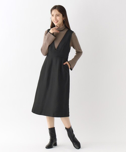 index（インデックス）の「◆≪S-LLsize≫ バイカラータートルネック フレアスリーブニット【洗濯機洗い可】（ニット/セーター・レディース・ダークブラウン系4/ブラック系4/ホワイト系7・40/38/36/42）」の9枚目の写真