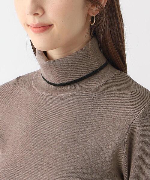 index（インデックス）の「◆≪S-LLsize≫ バイカラータートルネック フレアスリーブニット【洗濯機洗い可】（ニット/セーター・レディース・ダークブラウン系4/ブラック系4/ホワイト系7・40/38/36/42）」の15枚目の写真
