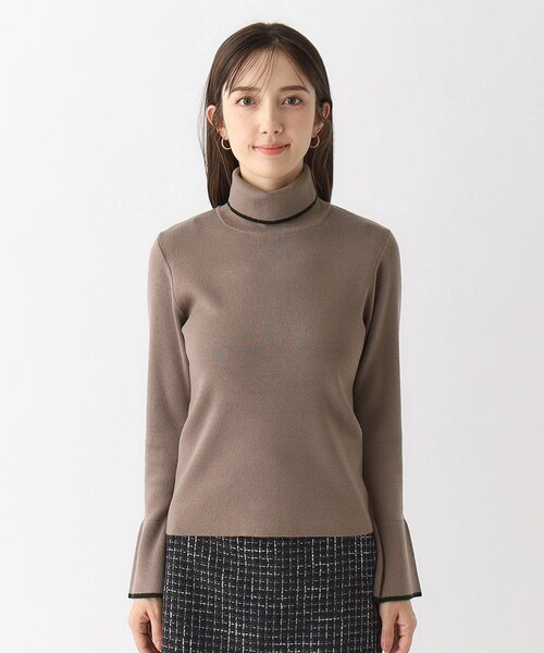 index（インデックス）の「◆≪S-LLsize≫ バイカラータートルネック フレアスリーブニット【洗濯機洗い可】（ニット/セーター・レディース・ダークブラウン系4/ブラック系4/ホワイト系7・40/38/36/42）」の18枚目の写真