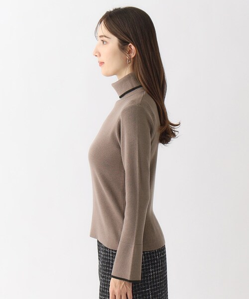 index（インデックス）の「◆≪S-LLsize≫ バイカラータートルネック フレアスリーブニット【洗濯機洗い可】（ニット/セーター・レディース・ダークブラウン系4/ブラック系4/ホワイト系7・40/38/36/42）」の19枚目の写真