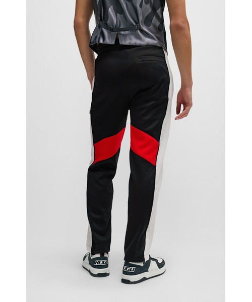 HUGO(ヒューゴ)の「リラックスフィット ジャージー トラックパンツ(スウェットパンツ・メンズ・ブラック・M/L/XXL/XS/S/XL)」の3枚目の写真