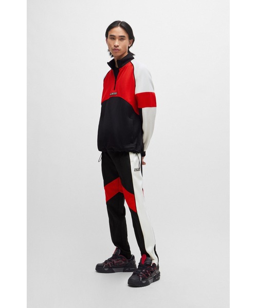 HUGO(ヒューゴ)の「リラックスフィット ジャージー トラックパンツ(スウェットパンツ・メンズ・ブラック・M/L/XXL/XS/S/XL)」の13枚目の写真