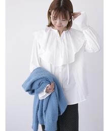 Lugnoncure | 襟フリル前開きブラウス(シャツ/ブラウス)