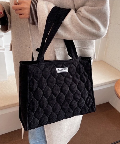 wears(ウェアーズ)の「【A4収納可】コーデュロイトートバッグ(トートバッグ・レディース・ホワイト/ブラック/ベージュ・FREE)」の10枚目の写真
