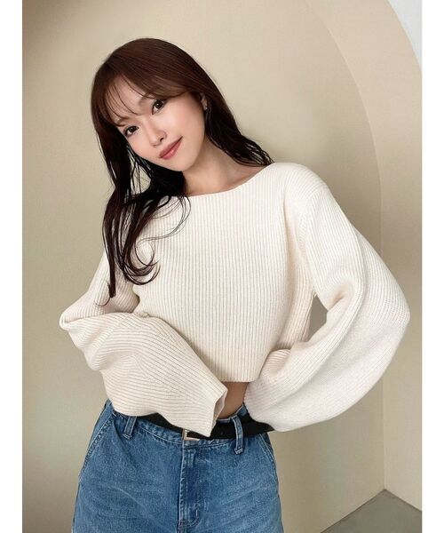 RESEXXY(リゼクシー)の「ルーズニットトップス(ニット/セーター・レディース・ピンク/アイボリー/ブルー・FREE)」の16枚目の写真