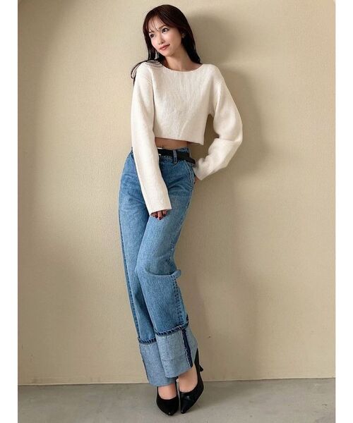 RESEXXY(リゼクシー)の「ルーズニットトップス(ニット/セーター・レディース・ピンク/アイボリー/ブルー・FREE)」の18枚目の写真