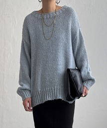 モヘヤタッチオーバサイズニット