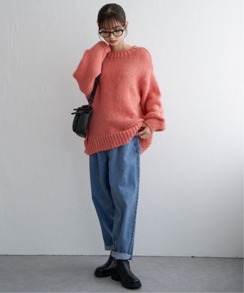 LBC（エルビーシー）の「モヘヤタッチオーバサイズニット（ニット/セーター・レディース・オフホワイト/ブルー/ピンク・M）」の10枚目の写真